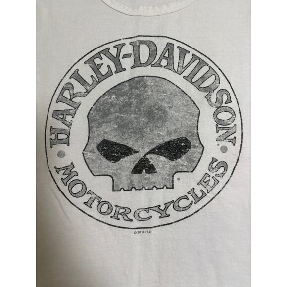 Precision Harley-Davidson Pawtucket RI 2016 Medium Skull Tool Spellout Tank - Picture 2 of 5